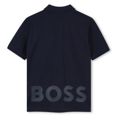 Picture of PRE-ORDER BOSS Boys Back Logo Polo Shirt - Navy Blue