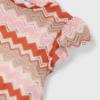 Picture of Mayoral Girls Summer Ruffle Sleeve Zig Zag A Line Dress - Salmon Pink