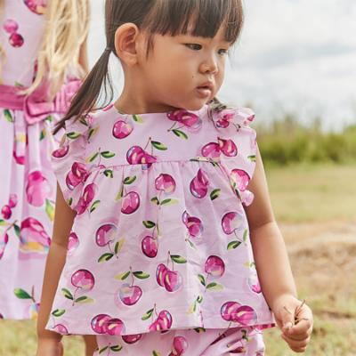 Picture of Mayoral Girls Summer Cherries Print Jampant Set X 2 -  Malva Pink