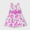 Picture of Mayoral Girls Summer Sleeveless Cherries Print Occasion Dress - Malva Pink