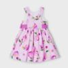 Picture of Mayoral Girls Summer Sleeveless Cherries Print Occasion Dress - Malva Pink