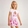 Picture of Mayoral Girls Summer Cherries Print Shorts & Peplum Top Set X 2 - Lilac Orchid Pink