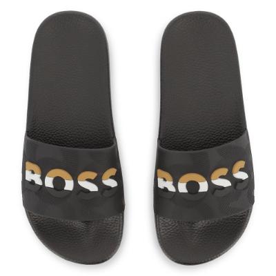 Picture of BOSS Boys Classic Logo Sliders - Black