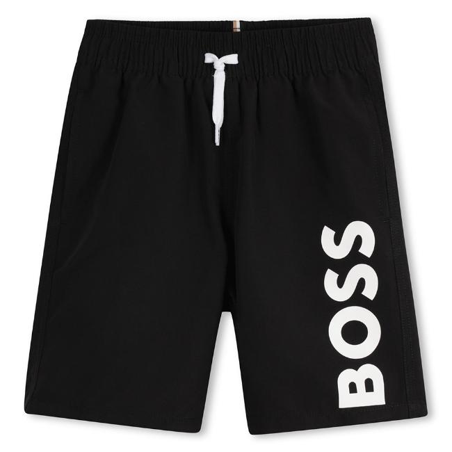 Picture of BOSS Boys Classic Logo Swim Shorts - Black