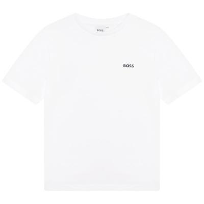 Picture of BOSS Boys Small Logo T-shirt - White