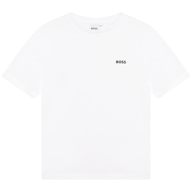 Picture of BOSS Boys Small Logo T-shirt - White