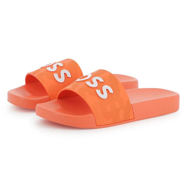 Picture of BOSS Boys Classic Logo Sliders - Orange