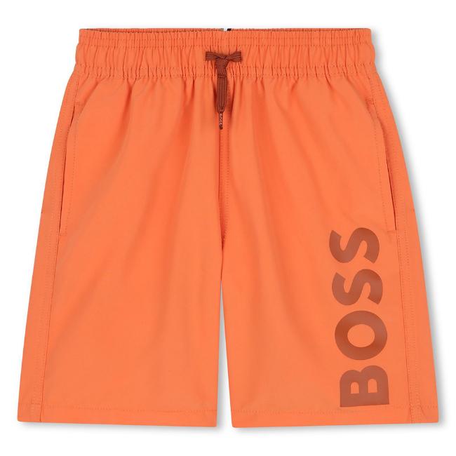 Picture of BOSS Boys Classic Logo Swim Shorts - Orange