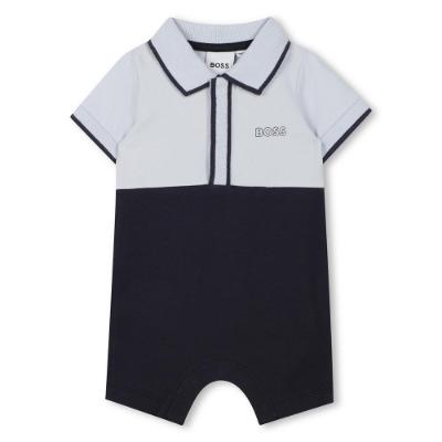 Picture of BOSS Baby Boys Logo Romper - Navy Blue