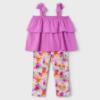 Picture of Mayoral Girls Summer Ruffle Top & Leggings Set X 2 - Orchid Pink