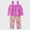 Picture of Mayoral Girls Summer Ruffle Top & Leggings Set X 2 - Orchid Pink