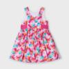 Picture of Mayoral Girls Summer Sleeveless Floral Print Occasion Dress - Magenta Pink