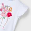 Picture of Mayoral Girls Summer T-shirt 3 Fashionista Girls - White Magenta Pink 