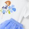 Picture of Mayoral Girls Summer T-shirt & Tulle Skirt Set X 2 - White Anil Blue