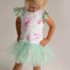 Picture of Daga Girls More Sugar Lollipop Applique Dress - White Fucsia Green