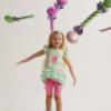 Picture of Daga Girls More Sugar Ruffle Tunic & Capri Leggings Set X 2 - Green Fucsia Pink