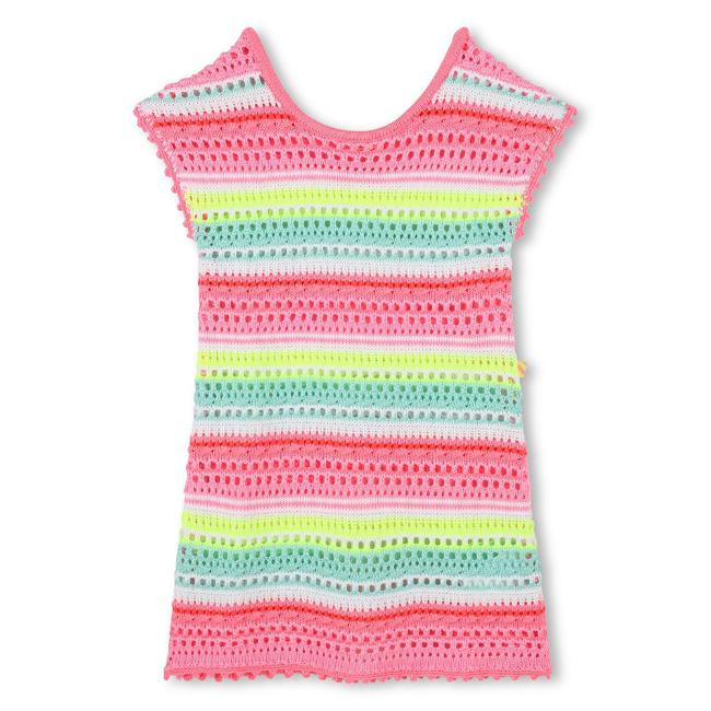 Picture of Billieblush Girls Crochet Knit Beach Dress - Pink