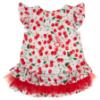 Picture of PRE ORDER Daga Girls Fluffy Cherries Ruffle Tunic & Capri Leggings Set X 2 - White Red