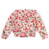 Picture of PRE ORDER Daga Girls Fluffy Cherries AOP Print Hooded Bomber Jacket - White Red