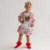 Picture of PRE ORDER Daga Girls Fluffy Cherries Top & Ruffle Skort Set X 2 - White Red 