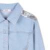 Picture of Billieblush Girls Denim Sequin Jacket - Blue