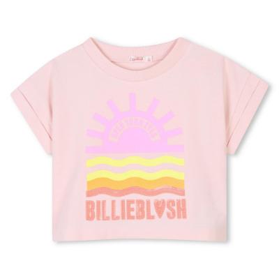 Picture of Billieblush Girls Sunshine T-shirt & Denim Shorts Set - Pink