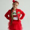 Picture of PRE ORDER Daga Girls Fluffy Cherries Applique Top & Tulle Skirt Set X 2 - White Red