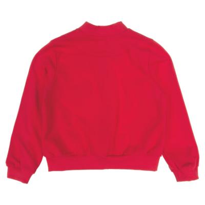 Picture of Daga Girls Fluffy Cherries Applique Bomber Jacket - Red