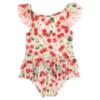 Picture of PRE ORDER Daga Girls Fluffy Cherries AOP Print Lycra Swimsuit  - White Red