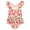 Picture of PRE ORDER Daga Girls Fluffy Cherries AOP Print Lycra Swimsuit  - White Red