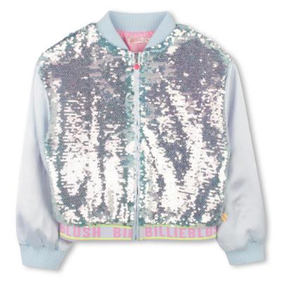 Picture of Billieblush Girls Sequin Bomber Jacket - Blue