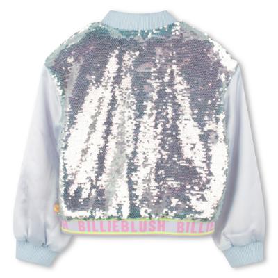 Picture of Billieblush Girls Sequin Bomber Jacket - Blue