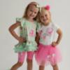 Picture of Daga Girls More Sugar Top & Tulle Skort Set X 2 - White Fucsia Pink