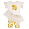 Picture of Daga Girls Sunny Lemons Ruffle Tunic &  Leggings Set X 2 - Ivory Yellow