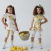 Picture of Daga Girls Sunny Lemons Ruffle Tunic &  Leggings Set X 2 - Ivory Yellow