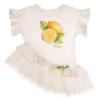 Picture of Daga Girls Sunny Lemons Ruffle Tunic &  Leggings Set X 2 - Ivory Yellow