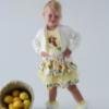 Picture of Daga Girls Sunny Lemons Applique Top & Skirt Set X 2 - Ivory Yellow