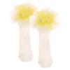 Picture of PRE ORDER Daga Girls  Ankle Socks With Tulle - Ivory Yellow