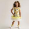 Picture of PRE ORDER Daga Girls  Ankle Socks With Tulle - Ivory Yellow