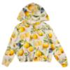 Picture of PRE ORDER Daga Girls Sunny Lemons AOP Print Hooded Bomber Jacket - Ivory Yellow