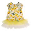 Picture of Daga Girls Sunny Lemons AOP Tulle Hem Dress  - Ivory Yellow