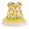 Picture of Daga Girls Sunny Lemons AOP Tulle Hem Dress  - Ivory Yellow