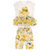 Picture of PRE ORDER Daga Baby Girls Sunny Lemons Ruffle Tunic & Capri Leggings Set X 2 - Ivory Yellow 