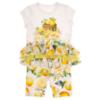 Picture of PRE ORDER Daga Baby Girls Sunny Lemons Ruffle Tunic & Capri Leggings Set X 2 - Ivory Yellow 