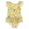 Picture of PRE ORDER Daga Girls Sunny Lemons AOP Print Lycra Swimsuit  - Ivory Yellow