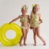 Picture of PRE ORDER Daga Girls Sunny Lemons AOP Print Lycra Swimsuit  - Ivory Yellow