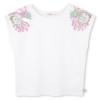 Picture of Billieblush Girls Embellished T-shirt & Sequin Logo Shorts Set - White Blue