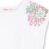 Picture of Billieblush Girls Embellished T-shirt & Sequin Logo Shorts Set - White Blue