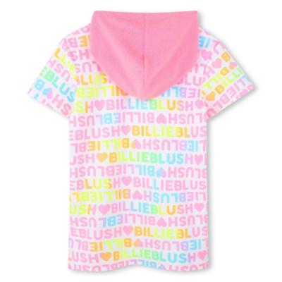 Picture of PRE-ORDER Billieblush Girls Hooded Logo Towelling Dress - Pink