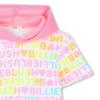 Picture of PRE-ORDER Billieblush Girls Hooded Logo Towelling Dress - Pink